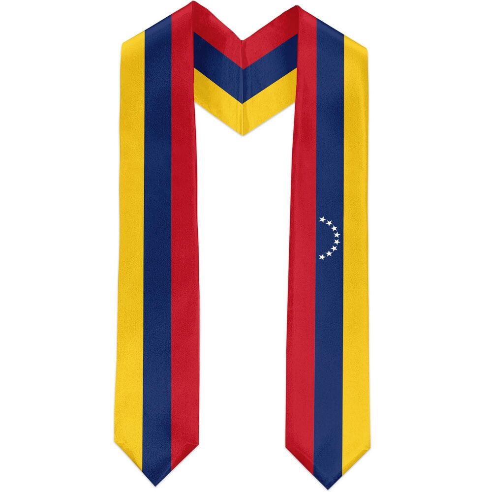 7047 Venezuela Flag Graduation Sash Satin Scarf 72" Stole for Abroad
